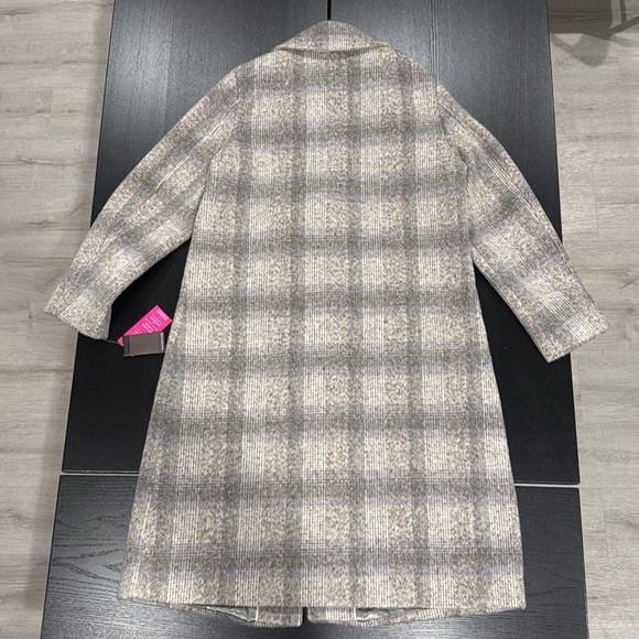 Vince Camuto Water Resistant Plaid Coat - L - Picture 5 of 11